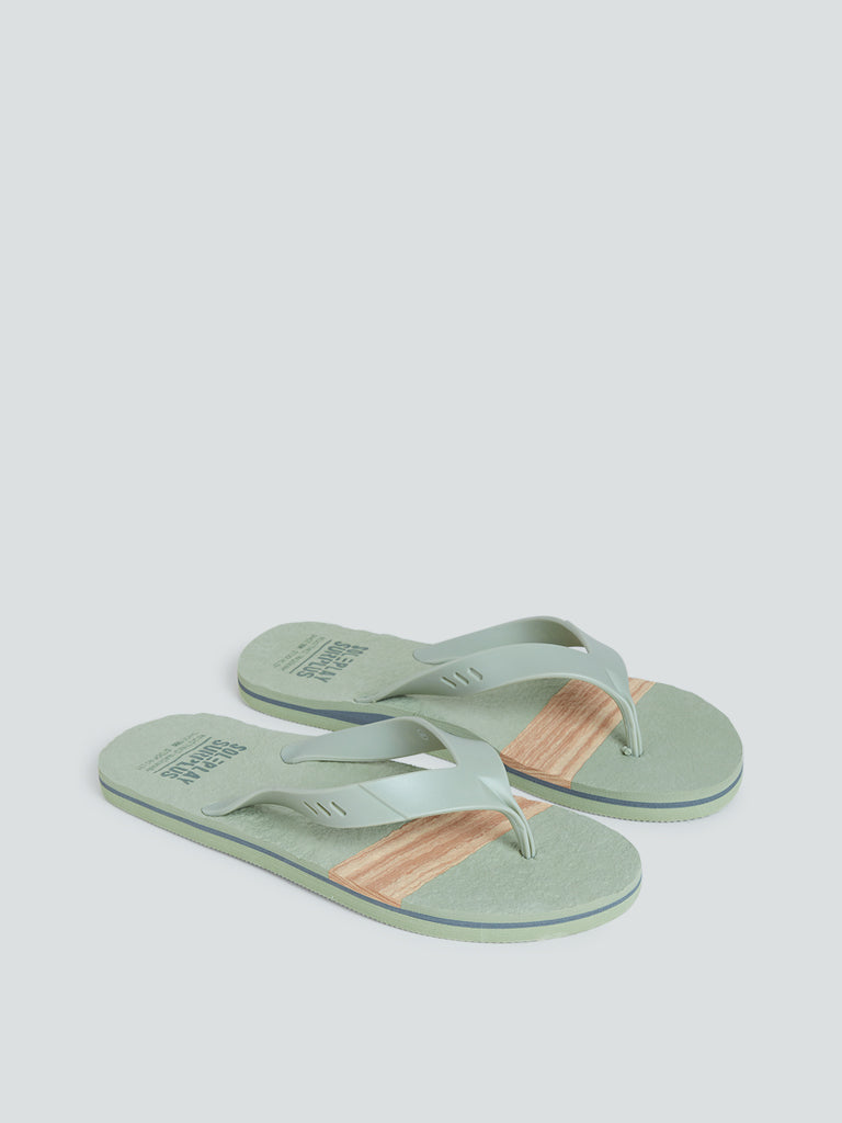 SOLEPLAY Sage Textured Flip-Flops